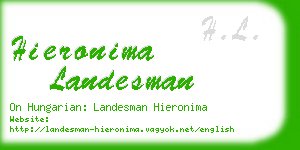 hieronima landesman business card